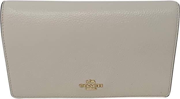 Coach Leather Folding Crossbody Clutch Chalk