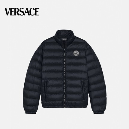 VERSACE Medusa Black Simple Down Jacket